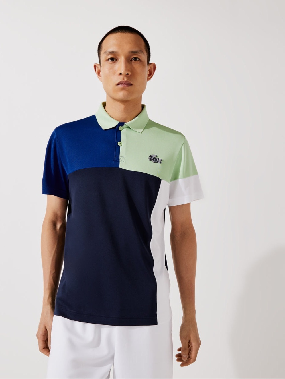 Lacoste SPORT Colorblock Ultra-Dry Piqué Tennis Polo Shirt Mens Size Large